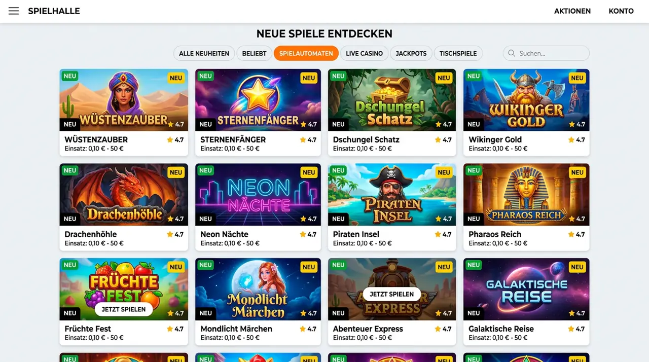 Neuheiten — Hugo Bets